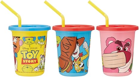 Amazon Co Jp スケーター タンブラー ストロー付き タンブラー 3個 トイ ストーリー めかくし ディズニー 3ml Sih3st ホーム キッチン
