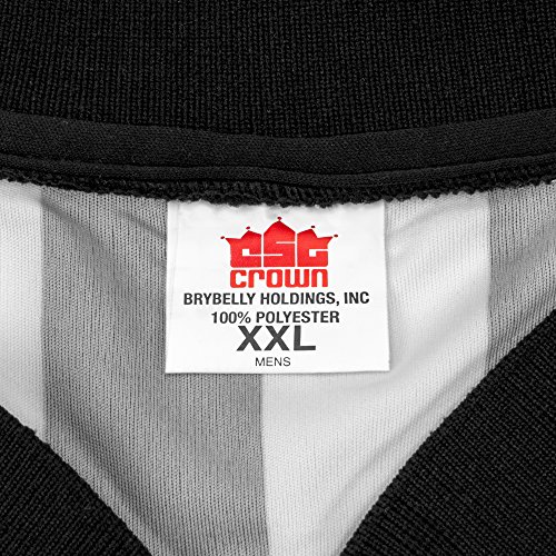 image for Crown Sporting Goods Men's Official Striped Referee Shirt | Umpire Ref