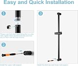OFFO Shower Riser Rail 62cm Adjustable 28-61cm Matte Black view 4