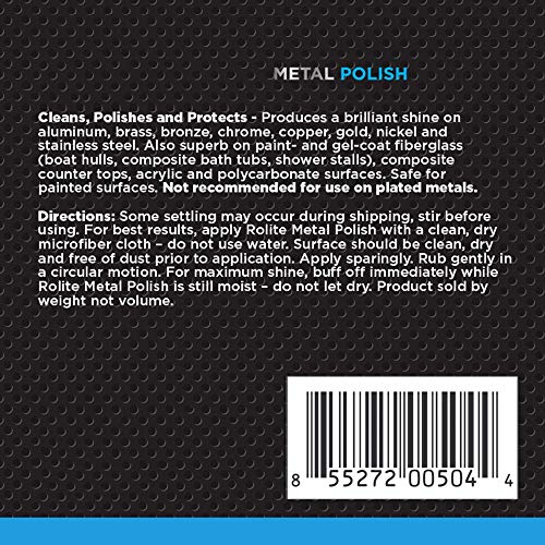 Rolite RMP10 Metal Polish Paste Industrial Strength Scratch