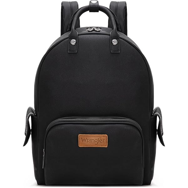 black big leather backpack VLD Darling Scratch Leather Backpack in Black