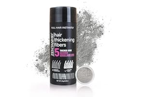 ZENTANMEI Hair Fibers for Thinning Hair for Women All-Natural Hair Building Fibers 0.98 Oz Hair Volume Powder Bald Spot Cover Up for Men & Women (Gray)
