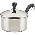 Farberware Classic Stainless Steel Sauce Pan/Saucepan with Lid, 1 Quart, Silver,50000
