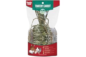 Oxbow Timothy Hay Carrot, Rabbit & Guinea Pig Toy, Edible & Hand-Woven Bunny Toy, No Wires or String, Small Pet Accessories, for Rabbits, Guinea Pigs, Chinchillas & Rats, Medium