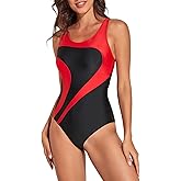 Miccina Women‘s Athletic One Piece Swimsuit Racerback Competitive Training Bathing Suit