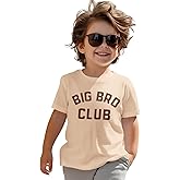 GLIGLITTR Big Brother Shirt Cool Big Bro Club T-Shirt Toddler Baby Boy Promoted to Big Brother Announcement Short Sleeve Tops