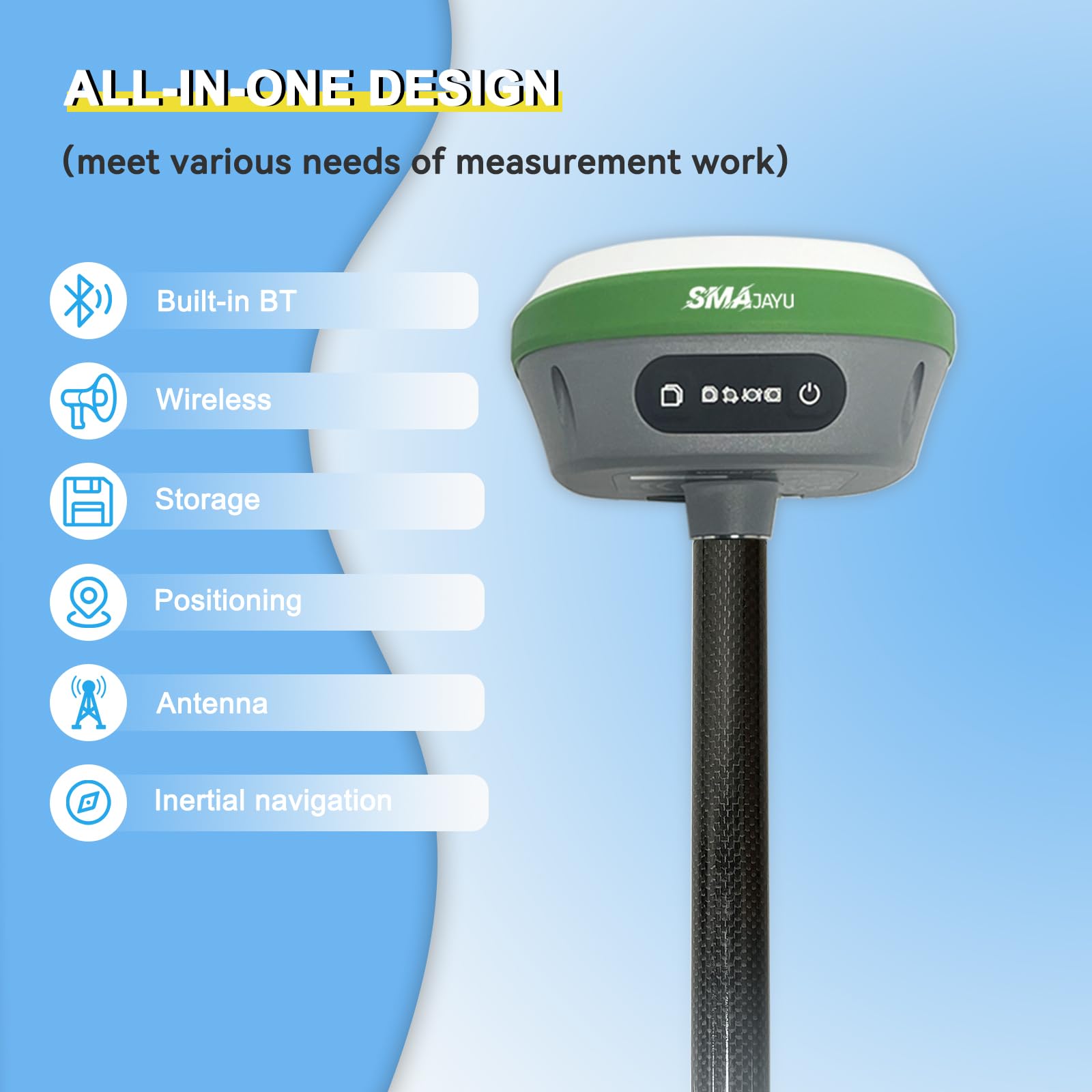 R26 V1 GNSS GPS RTK Base Station for RTK Rover, Drone,Static Point Surveying,Coordinates stakeout(Exclude Tripod)