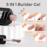 TOMICCA 5-in-1 Nail Builder Gel Nude Pink 15ML 60s LED/2min UV Curing view 3