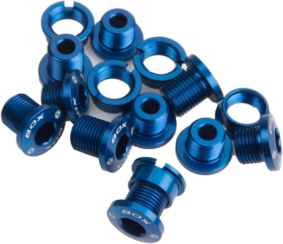 Box One BMX Bike Chainring Bolts - 7075-T6 Alloy & Chromoly, M8 x 0.75p Thread, 5mm Allen Key, Compatible with Any Chainring/Crank, Including Threaded Holes