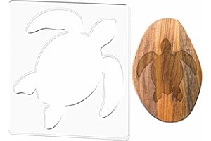 PRESSINART Woodworking Router Templates Acrylic Templates for Woodworking Sea Turtle Clear Acrylic Router Inlays Stencils wit