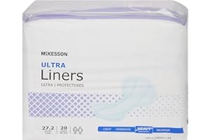 McKesson Incontinence Pads for Adult Women and Men [Pack of 80] Bladder Control and Postpartum Liners, Heavy Absorbency
