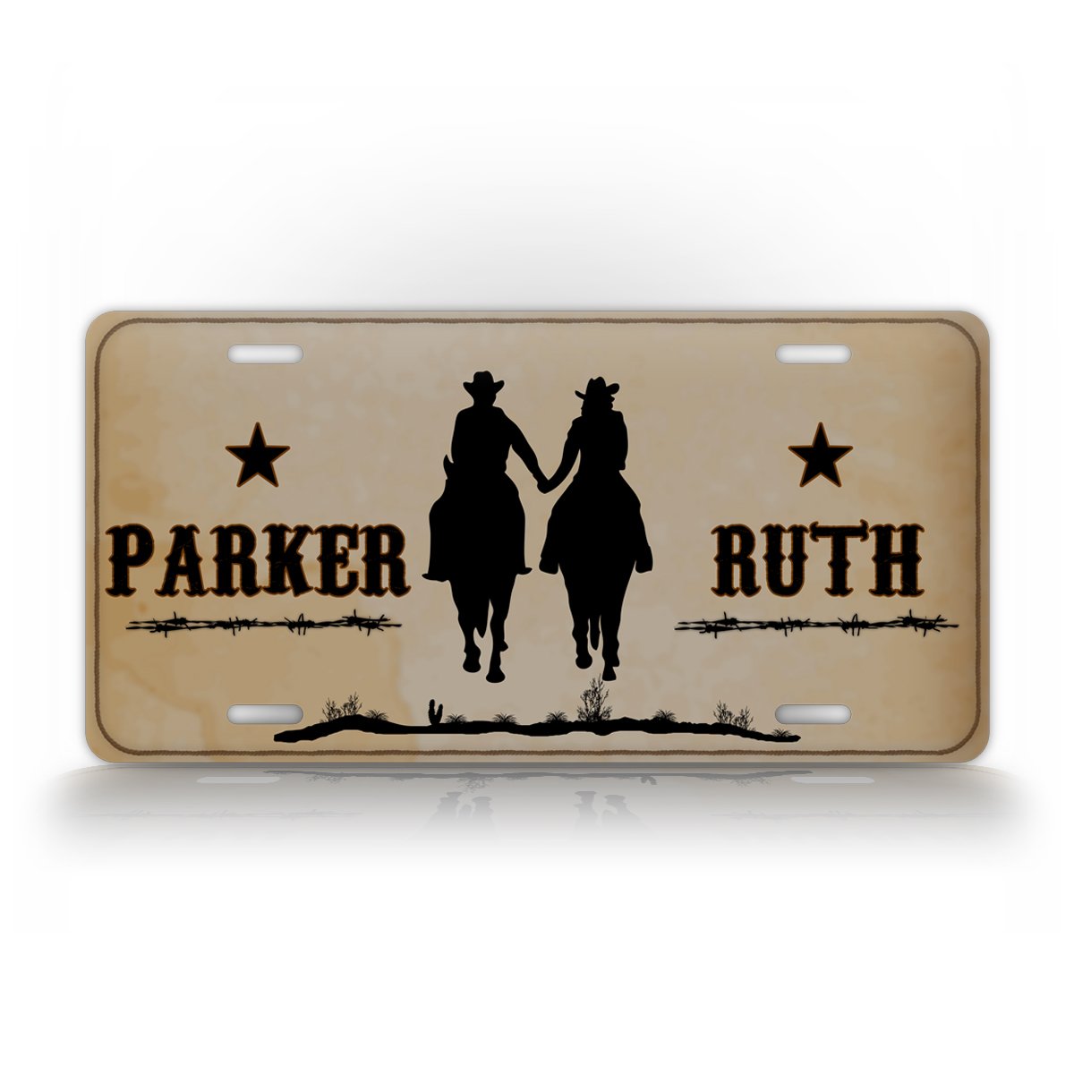Covers Custom Western Horses Front License Plate Decorative Funny