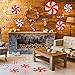 Gejoy 16 Pieces Peppermint Floor Decals Stickers and Christmas Candy Canes Floor Decals Stickers for Christmas Candy Party Winter Holiday Decoration Supplies, Red and White