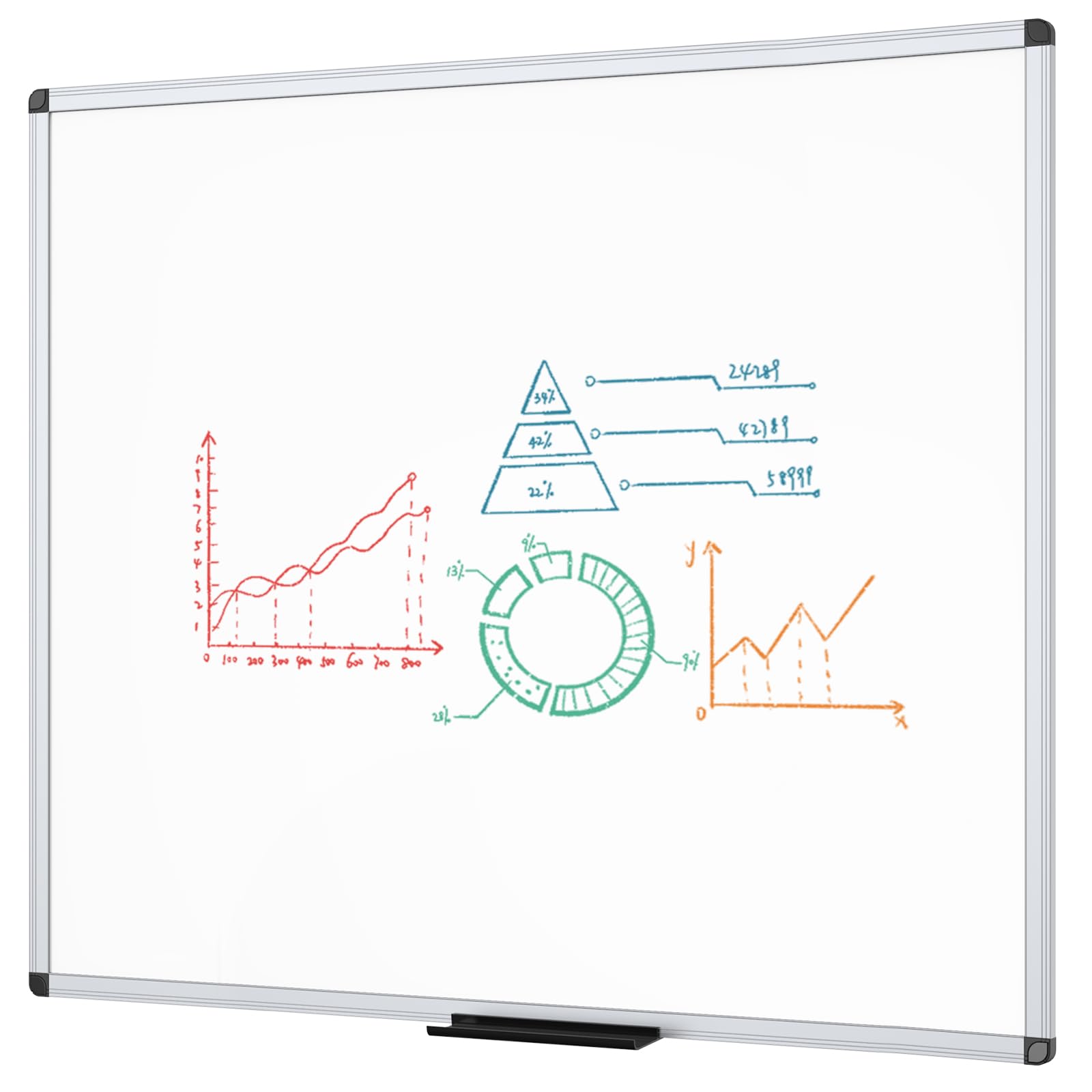 Photo 1 of VIZ-PRO Dry Erase Board/Magnetic Whiteboard, 48 x 48 Inches, Large Wall Mounted Board for School Office and Home 4' x 4'