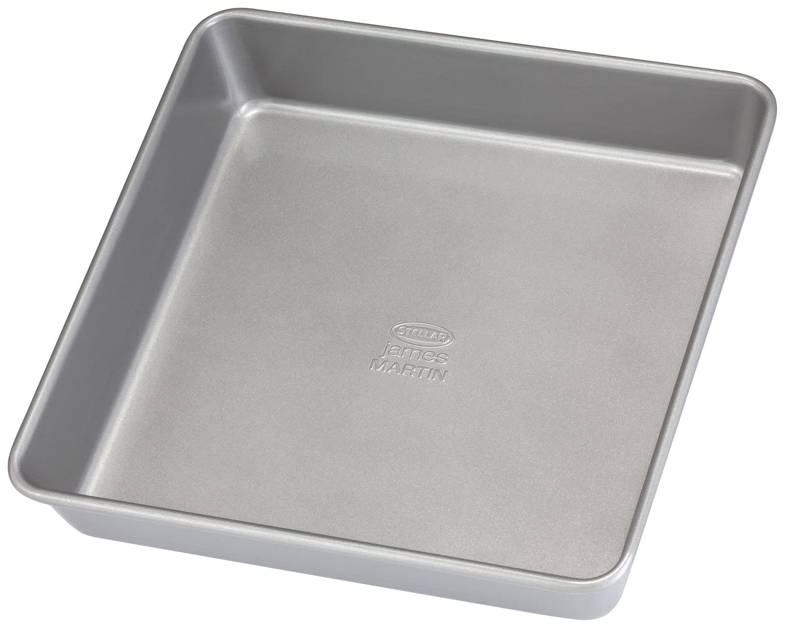 Stellar James Martin Non-Stick 9" Square Cake Tin, Heavy Duty High Grade Steel, Dishwasher Safe, Internal Dimensions 23cm x 23cm x 4cm