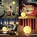 Moon Lamp, ICOCO 3D Luna Moon Lamp Dimmable Tap Control LED Night Light 8 Colors, USB Rechargeable Home Decorative Light 3D Printing Moon Lamp for Creative Gift with Wooden Holder 5.9 Inch