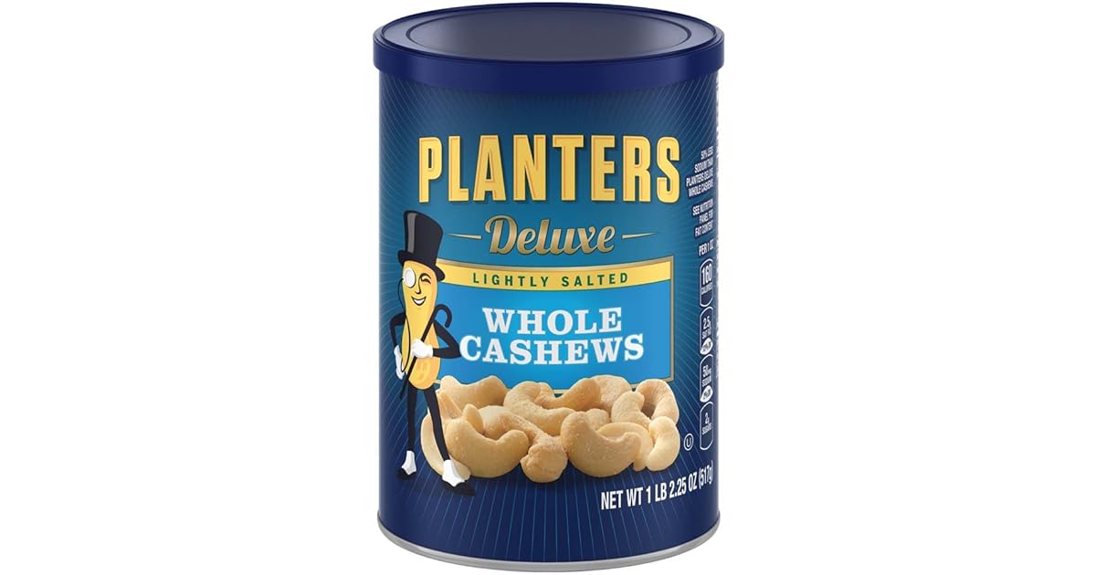 Planters Deluxe Whole Cashew Nuts PlantBased Protein (18.25 oz) only