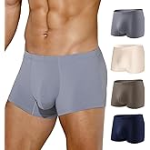 Arjen Kroos Men's Boxer Briefs, Sexy Silky Breathable Ice Silk Mens Trunks Underwear, Underwear for Men 4 Pack
