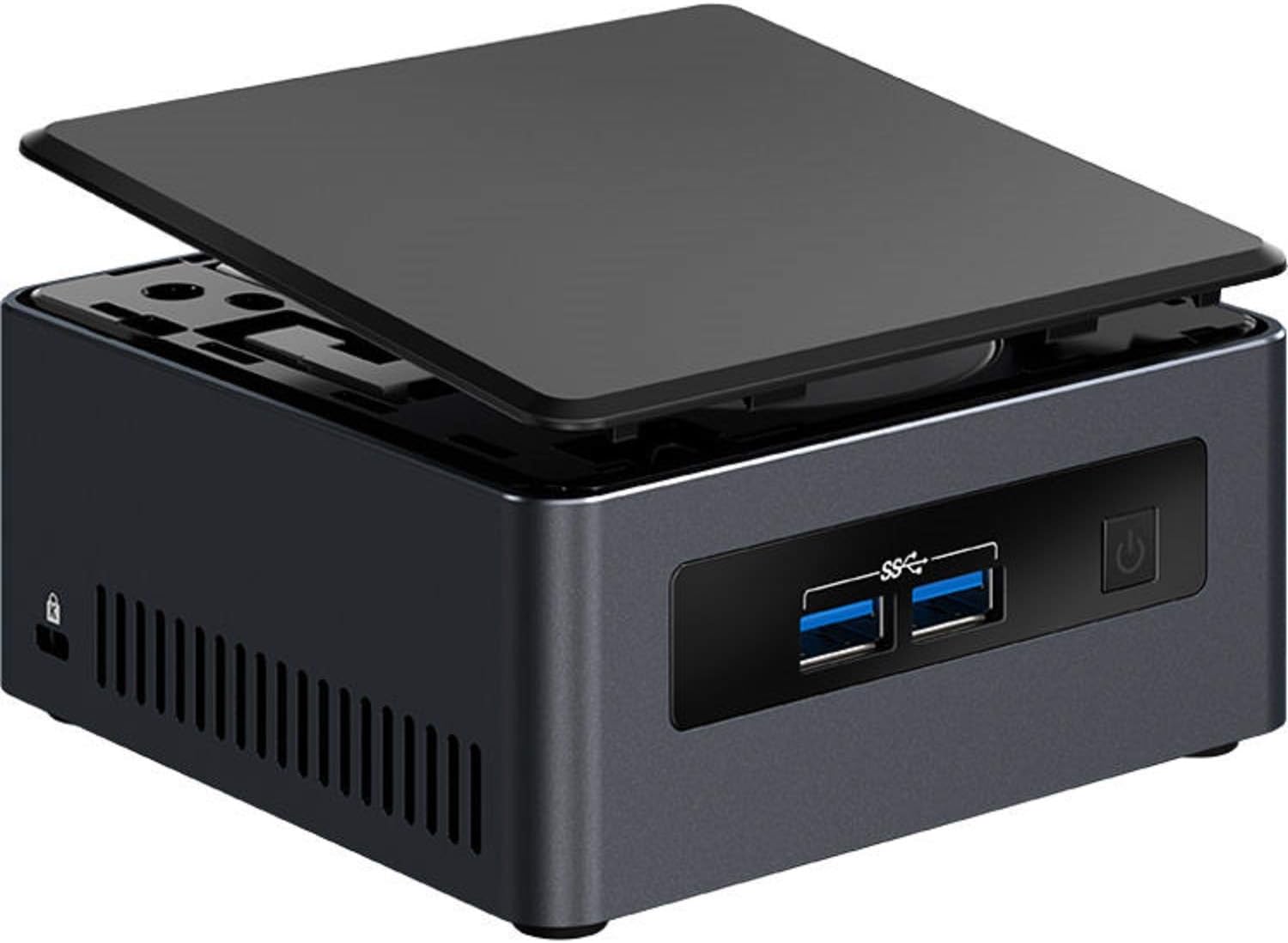 Intel NUC NUC7i7DNHE Small Form Factor Home and Business Mini Desktop (Intel 8th Gen i7-8650U 4-core, 16GB RAM, 1TB HDD + 256GB PCIe SSD, Dual Monitor Capable, 4k Support, Wifi, Bluetooth, Win 10 Pro)