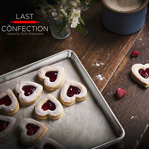 Last Confection 6 Cookie Baking Sheets 9" x 13" Small Rimmed Aluminum