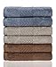 Cleanbear Cotton Washcloths Bath Wash Cloth Set 13 x 13 Inches, 6-Pack Face Cloths with 3 Colors