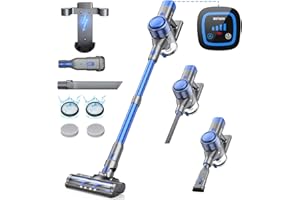 BuTure Cordless Vacuum Cleaner, 38Kpa Stick Vacuum with Charging Dock Brushless Motor 450W, Vacuum Cleaner for Home Automatically Adjust Suction, Wireless Vacuum for Pet Hair/Carpet/Hard Floor