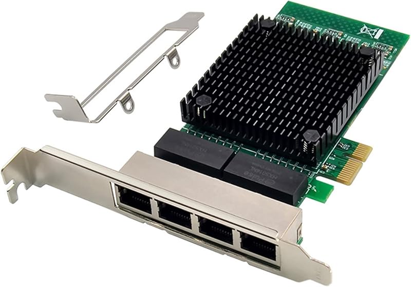 Gathukila 4 Port Gigabit Server Network Card PCI-E X1 82571GB RJ45