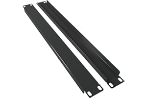 1U Blank Panel - (2 Pack) - Rackmount Accessories - Metal Spacer 19" Filler for Server Rack Cabinet Enclosure - Black Durable Steel - Tupavco TP1709