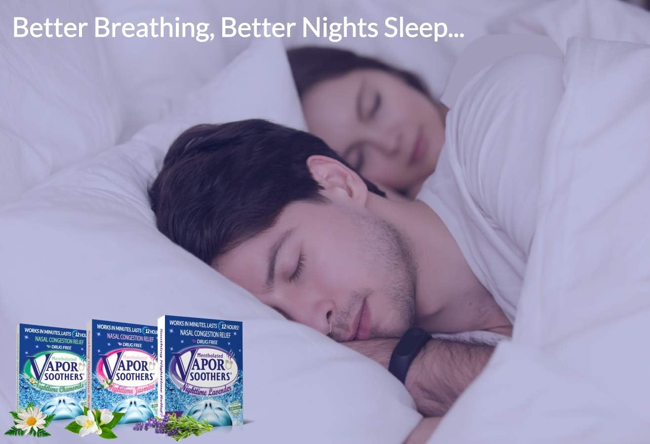 Vapor Soothers Nighttime Lavender, 14 Count, Drug-Free, Instant Nasal Congestion Relief: Health & Personal Care