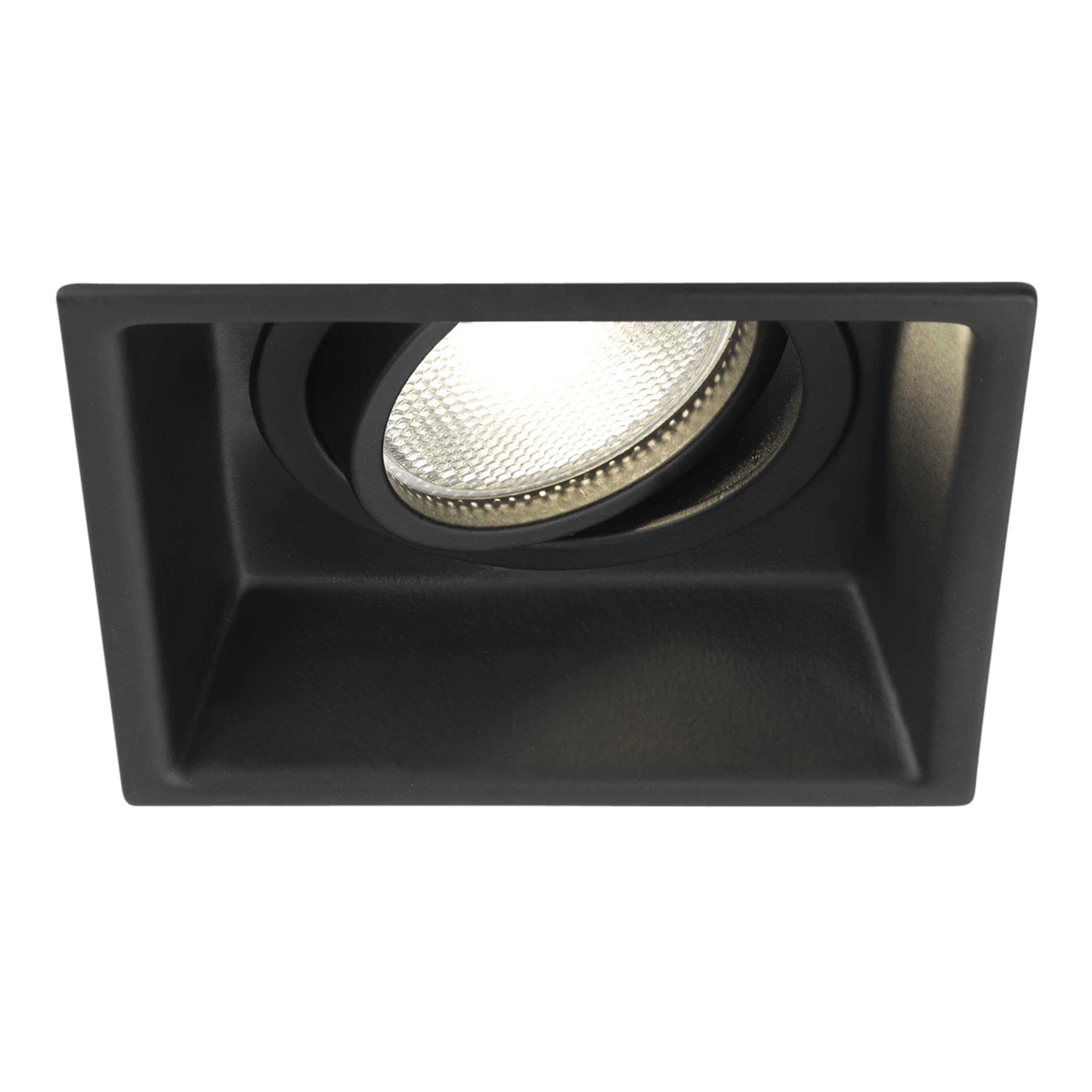 Astro Minima Square Adjustable, Dimmable Indoor Downlight (Matt Black) GU10 - Smart Bulb Compatible, Designed in Britain - 1249020 - 3 Years Guarantee