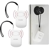 Securityman Door Handle Alarm with 130dB Vibration Triggered Portable Door Alarms When Opened - Perfect for Kids, Toddler, El