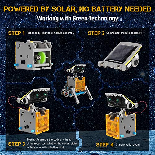 AOKESI Solar Robot Kit 12in1 Science STEM Robot Kit Toys