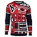 FOCO Houston Texans Patches Ugly Crew Neck Sweater Medium