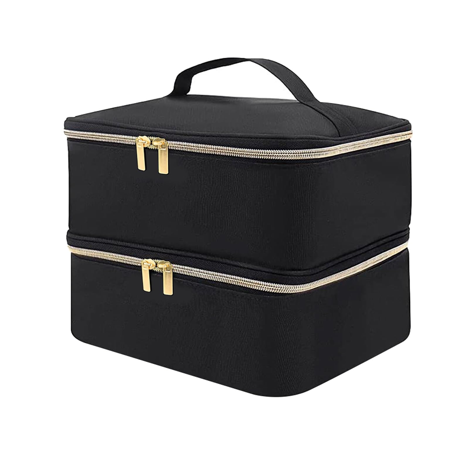 Makeup Bag, Nail Polish Storage Bag, Double Layer Travel Storage Bag, for Nail Polish, Essential Oil Organiser Holds 30 Bottles(15ml-0.5fl.oz)&a Nail Lamp