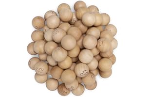 ROYAL BINGO SUPPLIES 75 Natural Wood 7/8 Inch Bingo Balls -Wood Balls for Bingo Cages and Raffles - Compatible with Cages from Most Major Brands
