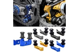 Lorababer Motorcycle Rear Wheel Chain Adjuster Swingarm Pick Up Stand Blocks Sliders Spools Kits Compatible with Y-amaha MT07