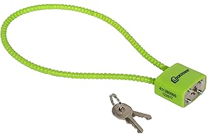 Lockdown 15 Inch Cable Gun Lock with Non-Marring, California DOJ Approved Design and Keyed Padlock for Secured Storage of Rif
