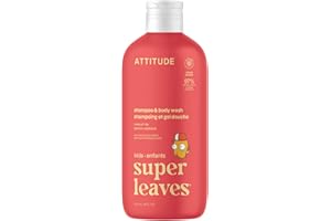 ATTITUDE Shampoo and Body Wash for Kids, Made in Canada, EWG Verified, Dermatologically Tested, Plant- and Mineral-Based Ingr