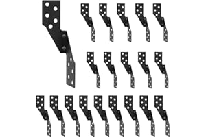 XIHUWZ 20 Pcs Hurricane Tie,Strong tie Brackets with Black Powder-Coated,Hurricane Straps Trusses/Rafters Ties