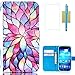 Galaxy S4 Case,Samsung Galaxy S4 Case,S4 Case,CASELAND PU Leather Flip Wallet Case for Samsung Galaxy S4 I9500 [Flower]