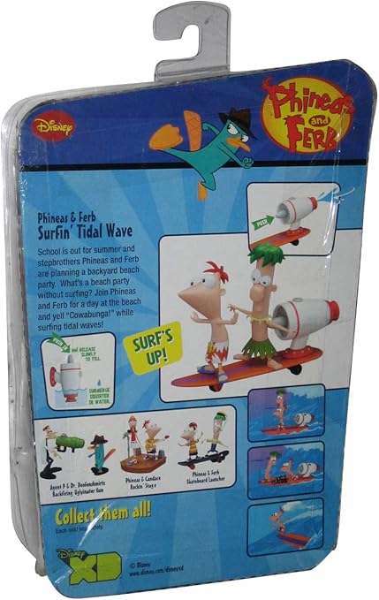 Amazon Com Disney Phineas And Ferb Surfin Tidal Wave Figure Play