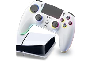 ThinTree Wireless Controller Compatible for PS-5/Pro/Slim/PC, Hall Effect Sticks & 7 RGB LED Mode & haptic Feedback & 1500 mA