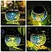 Solar Mosaic Table Lights Kinna 2 Pack Solar Glass Ball Table Lamp Waterproof for Home, Garden, Patio Decoration Warm White