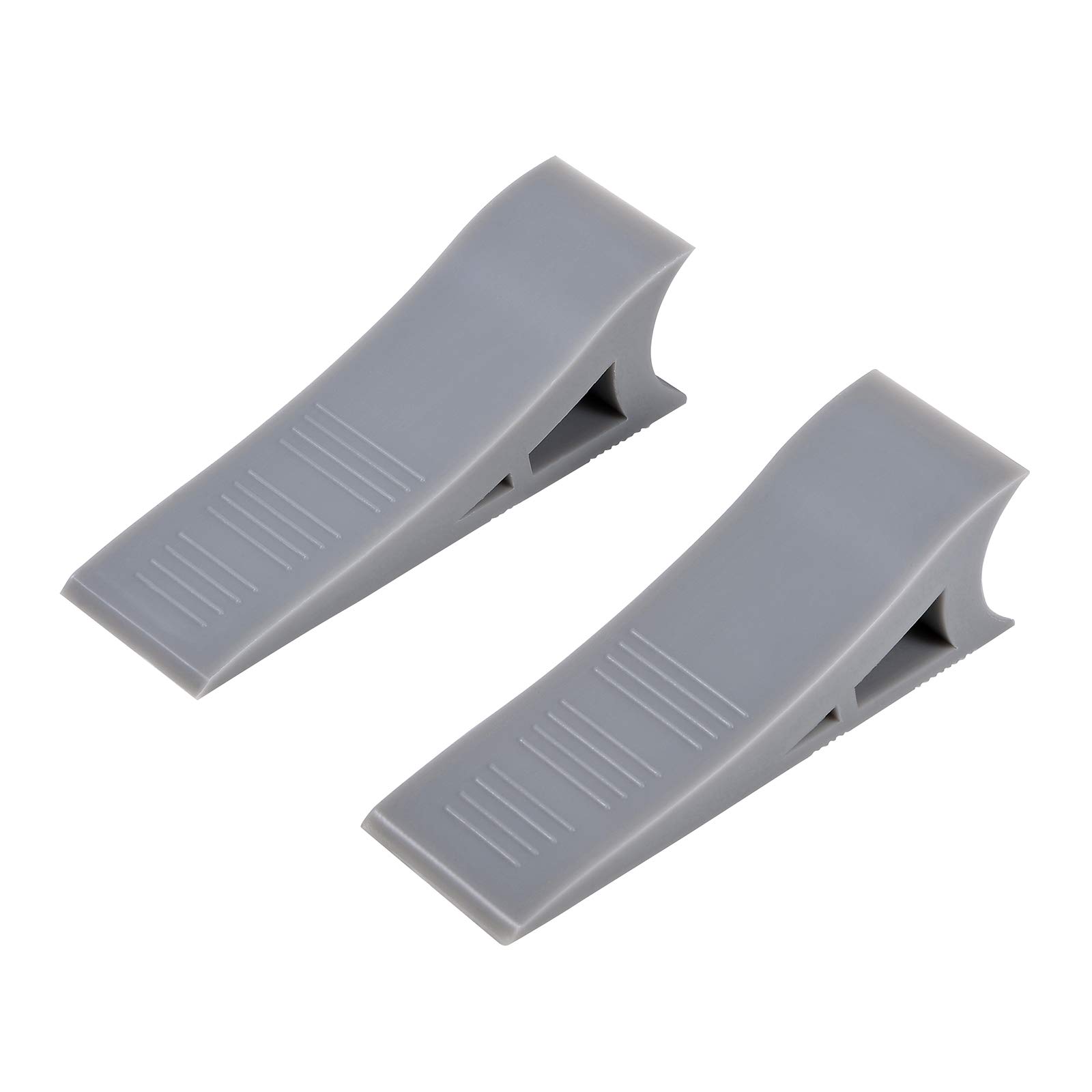 Yuemizi Rubber Door Stops for Floor-Heavy Duty Door Wedge with Increased Friction for Multi Surface-Stackable Door Stopper for Gaps up to 3.2'' for Home Office Commercial Buildings (2 Pack)