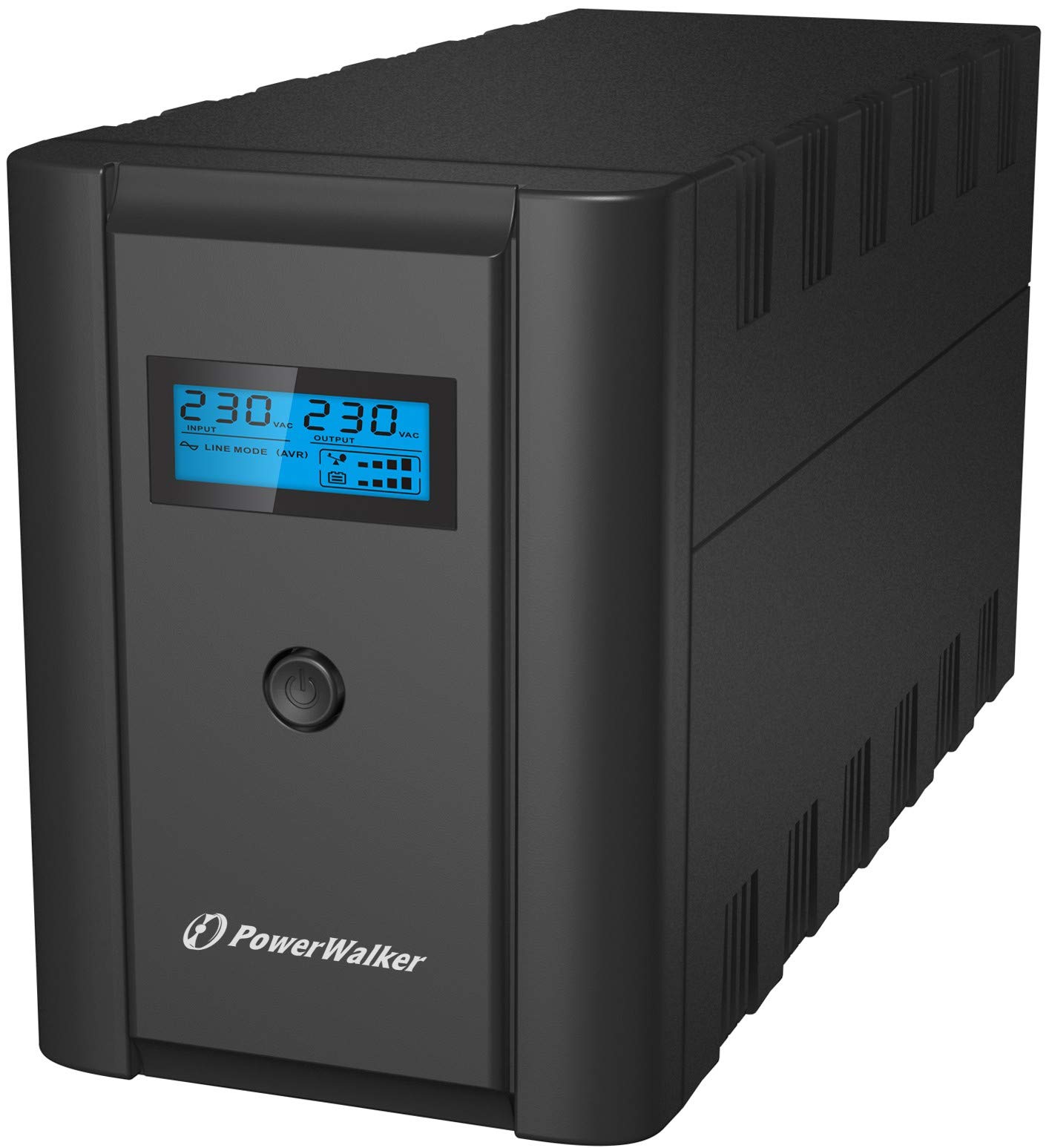PowerWalker UPS VI 1200VA/600W LCD IEC Uninterruptible Power Supply with 6 x IEC Outlet(s), AVR Stabilizer, RJ-11 Surge Protection, HID Support and LCD Screen