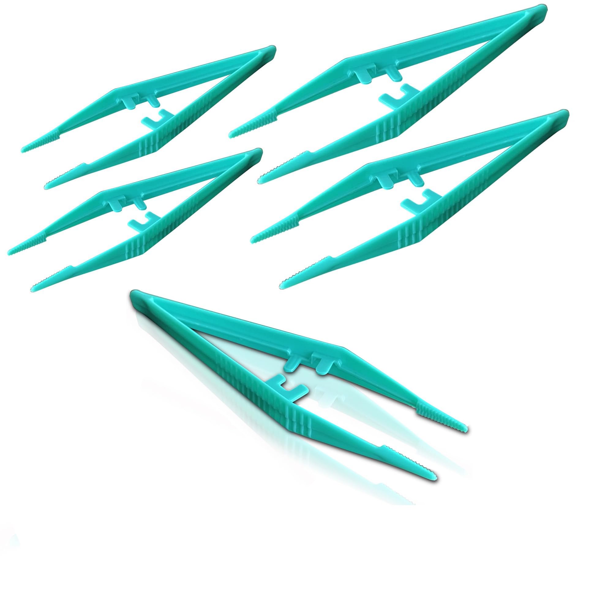 5 Pack -Re-Usable Plastic Tweezers - Ideal for Health & Beauty First Aid Medical DIY Arts & Crafts,Plastic Tweezers for Kids