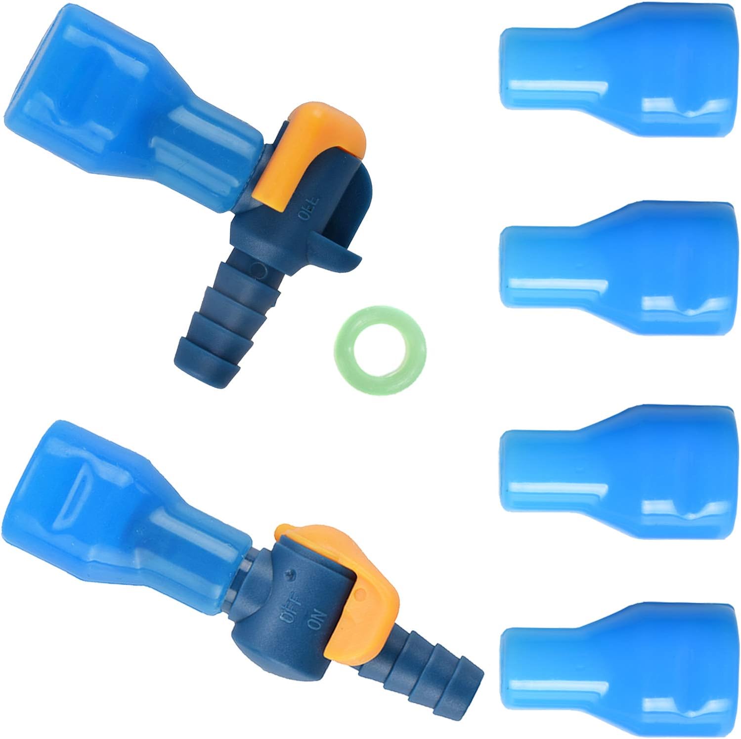J.CARP Hydration Accessories Kit (7 in 1), Including 4PCS Bite Valve Replacement Mouthpieces, 2PCS Shutoff Valves, and 1PC O-Rings for Water Backpack Bladder Reservoir, Compatible with Most Brands : Sports & Outdoors