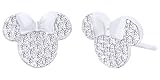 Sparkling White Cubic Zirconia Minnie Mouse Stud