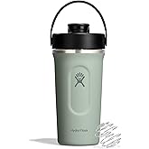 Hydro Flask Shaker Bottle – Insulated Stainless Steel Gym Bottle for Pre Workout & Protein 24 Oz Agave Green