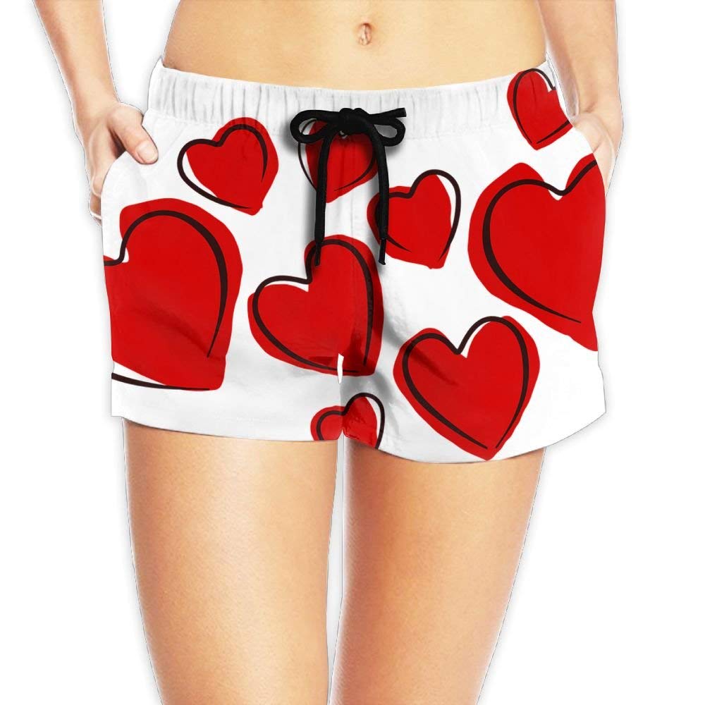 Hwgss Women's Elastic Lounge Shorts Multi-Color Rhodesian Ridgeback Dog Beach Shorts